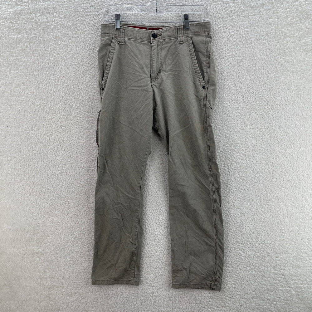 Wrangler ATG Pants Mens 29x30 Beige All Terrain Gear Canvas Utility Hiking Work